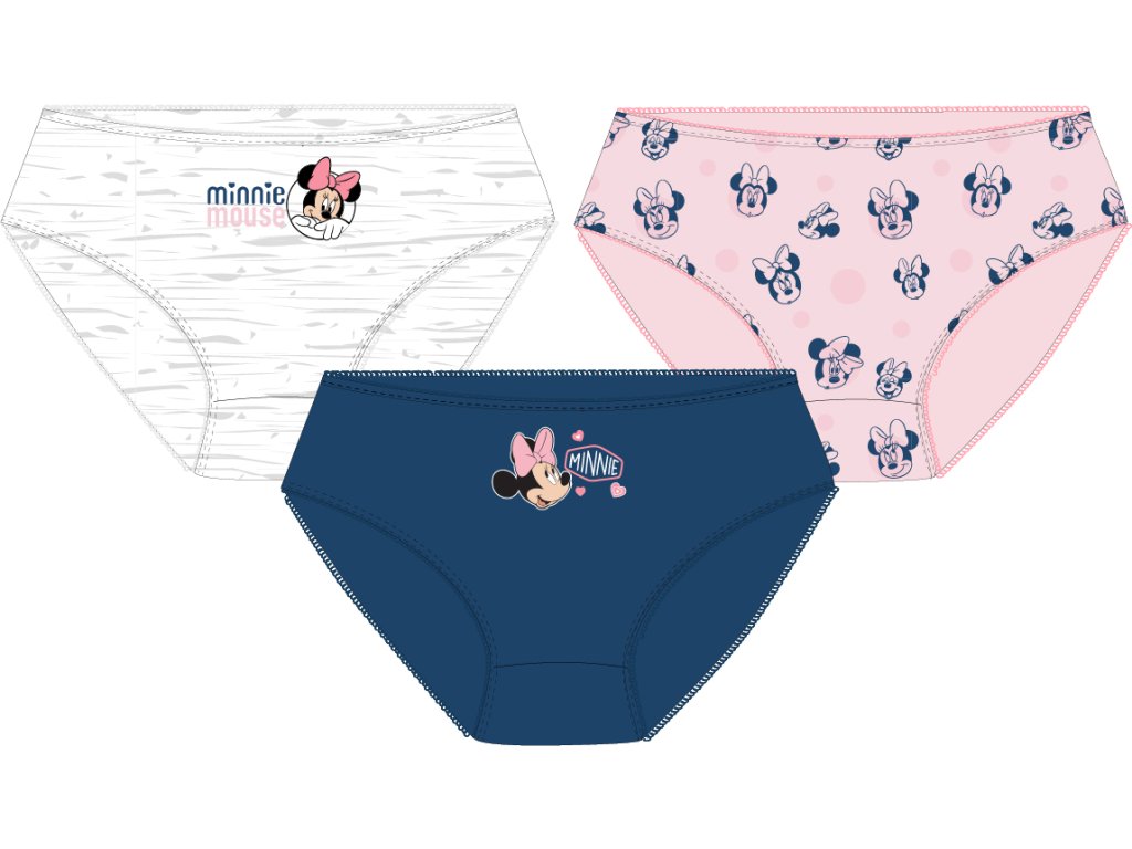 Lenjerie intimă pentru fetițe - minnie, mix de culori 3 buc