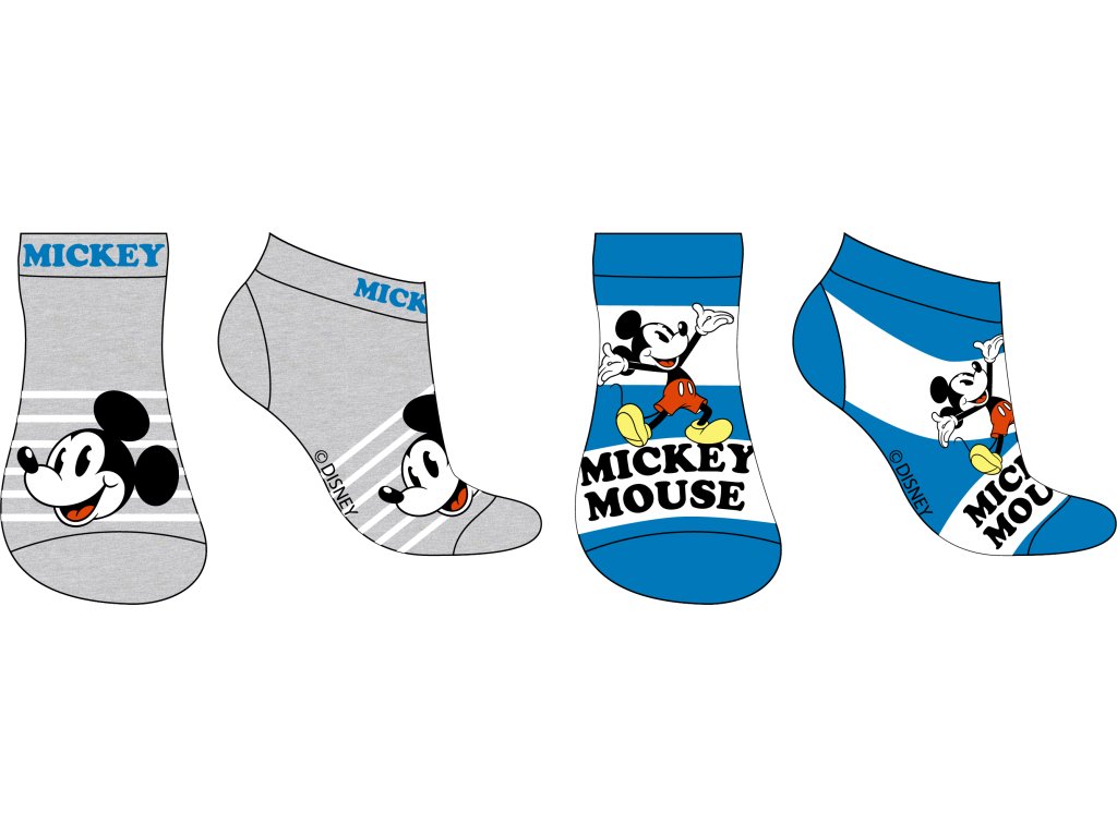 Set 2 perechi șosete pentru copii - Mickey, multicolor 2 buc
