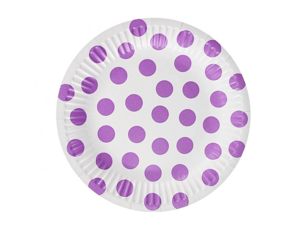 Farfurii - Violet, punctate 18 cm