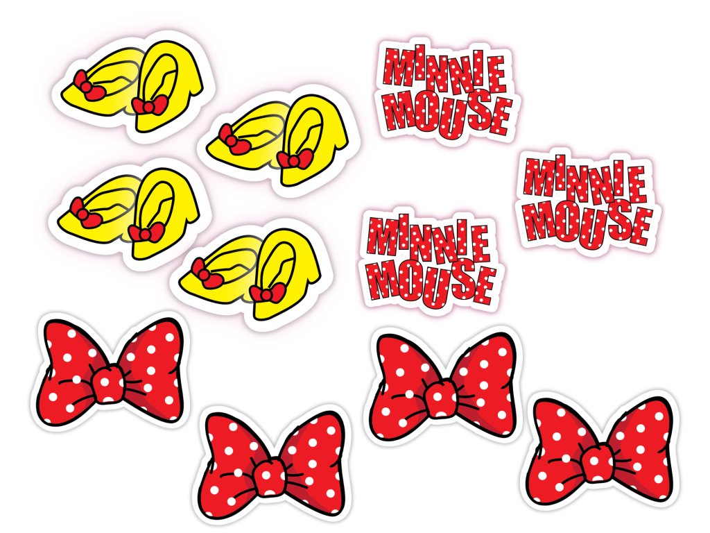 Toppere personalizate pentru prăjituri - Minnie Mouse