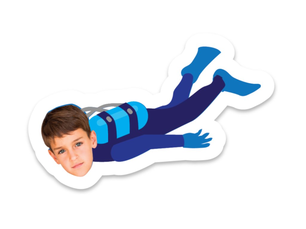 Topper personalizat pentru tort - Aniversare albastră