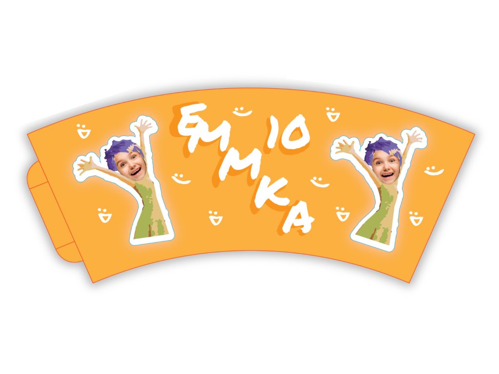 Pahare din hârtie personalizate 6 buc - Întors pe dos