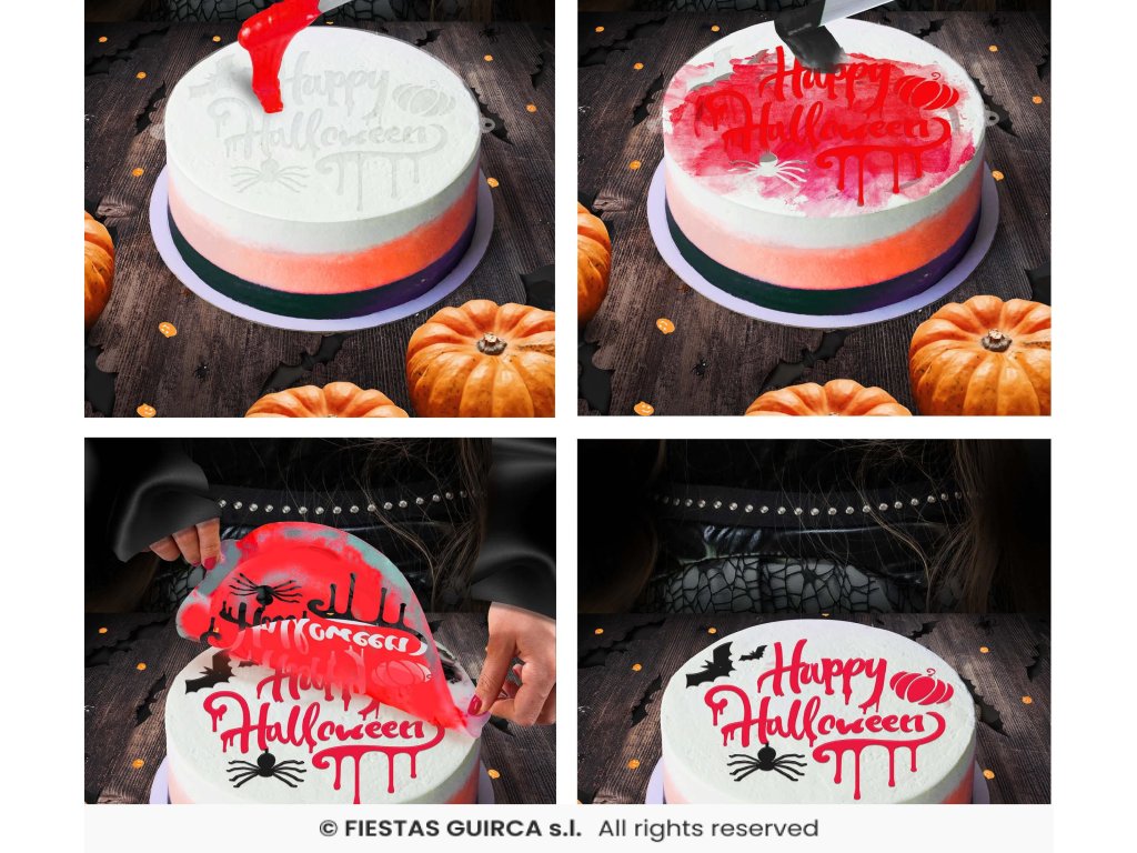 Șablon decorare tort - Happy Halloween 25 cm