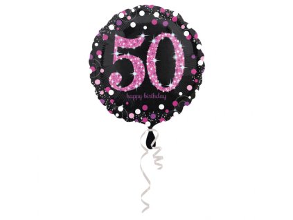 Foliovy balon 50 trblietava ruzova