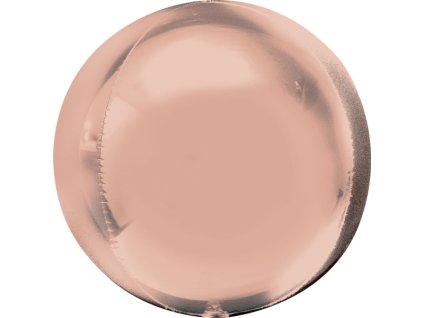 32645 ruzovo zlaty foliovy balon gula