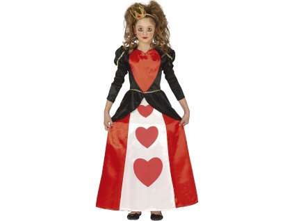 Detský kostým - Srdcová Kráľovná (Mărimea - Copii M: 115-123 cm)