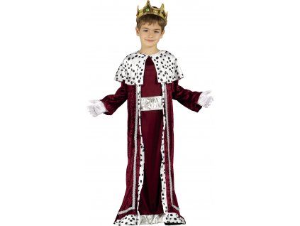 Detský kostým Kráľ Gašpar - červený (Mărimea - Copii S)