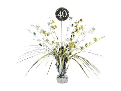 Decoraţiune pentru masă 40.aniversare - Auriu stralucitor