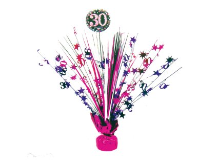 Decoraţiune pentru petrecere - 30. aniversare strălucitoare (roz)
