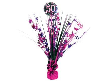 Decoraţiune pentru petrecere - 50. aniversare strălucitoare (roz)
