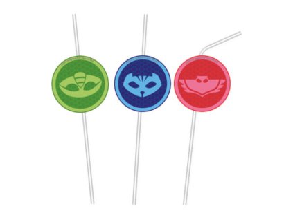 Slamky s motívom Pyžamasky 6 ks