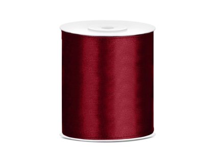 Panglică din saten roşu închis 100mm/25m