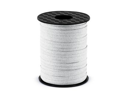 Stuha na balóny strieborná 225 m