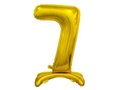 Samostojaci fóliový balón 7 zlatý 74 cm