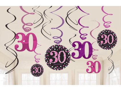 Serpentine decorative 30. aniversare - Roz strălucitor
