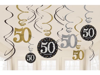 Serpentine decorative 50. aniversare -  Auriu strălucitor