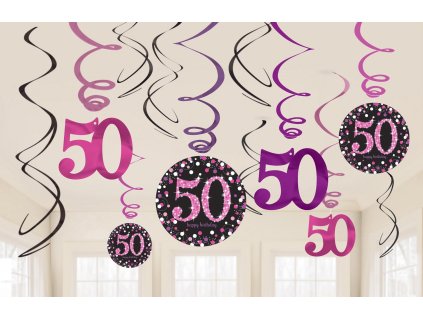 Serpentine decorative 50. aniversare -  Roz strălucitor