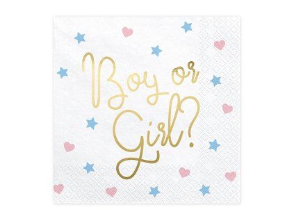 Servítky Boy or Girl 33 x 33 cm