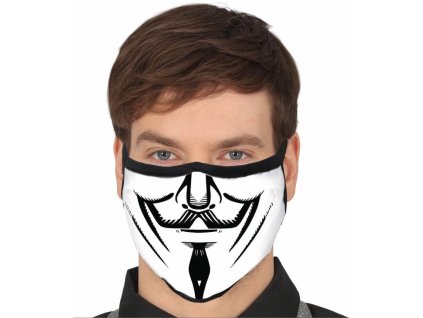 Ochranné rúško s motívom Anonymous 1 ks