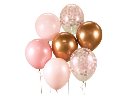 Buchet balon - nuanțe roz 7 buc