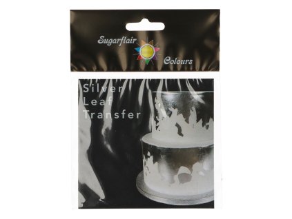 Argint comestibil - folie de transfer 9,5 x 9,5 cm