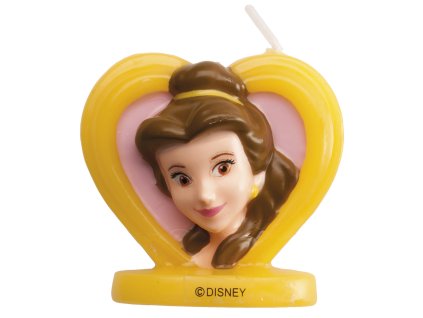 Lumânare aniversară - Prințesa Bella (inimă) 7,5 cm
