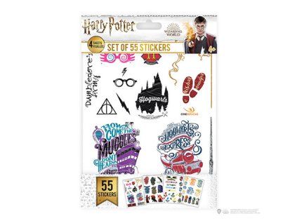 Sada 55 nálepiek - Harry Potter