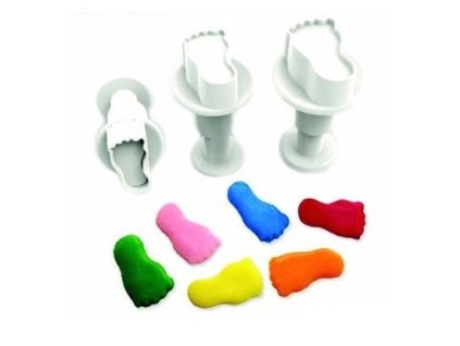Set decupatoare cu ejector piciorușe / mini urme - 3 mărimi