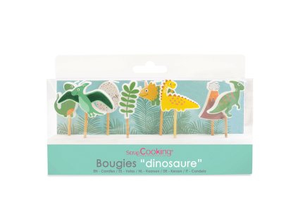 Set 8 buc Lumanare pentru tort-Dinozaur