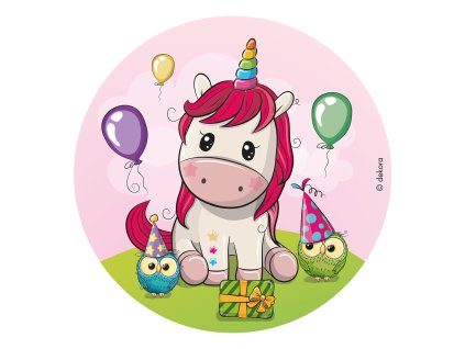Hârtie comestibilă - Baby Unicorn 20 cm