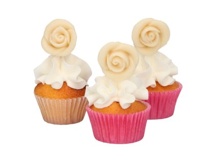 Marcipánové ruže 6 ks - Natural