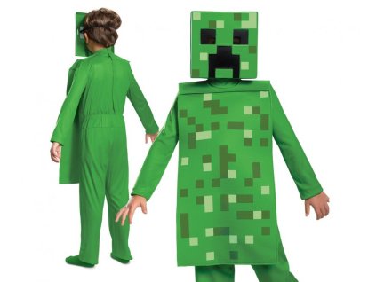 Detský chlapčenský kostým - Minecraft zelený (Mărimea - Copii S: 122 - 125 cm)