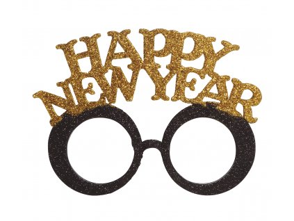 62877 1 silvestrovske okuliare happy new year strieborna zlata