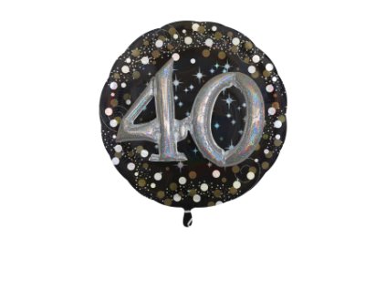 Balon folie 40 negru-auriu 81 x 81 cm