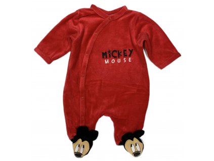 Dupačky Mickey Mouse - červené (Mărimea - Cei mici 3 luni)