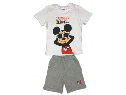 Chlapčenský letný set tričko a nohavice - Mickey Mouse sivý (Mărimea - Copii 104)