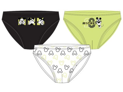 Lenjerie intimă - Mickey Mouse verde 3 buc