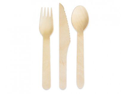 Drevený príbor mix 6 ks