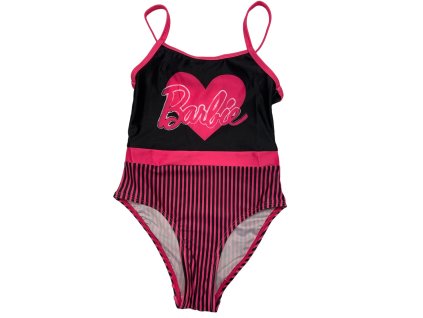 Costum de baie dintr-o bucată - Barbie negru-roz