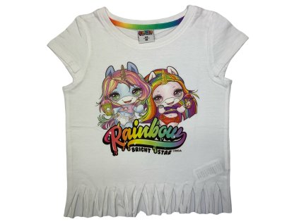 Tricou pentru fete - Poopsie alb