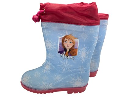 Cizme de cauciuc pentru fete - Frozen albastru-roz