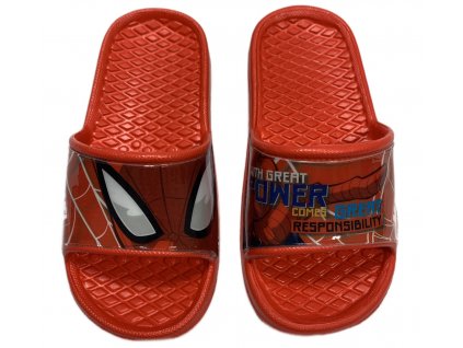 Chlapčenské šľapky - Spiderman červené (Încălțăminte 24/25)