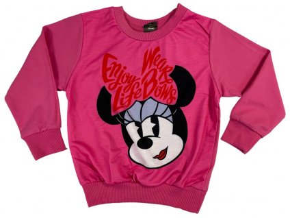 Dievčenská mikina - Minnie Mouse tmavoružová (Mărimea - Copii 104)