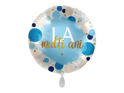 Fóliový balón kruh modrý - La multi ani