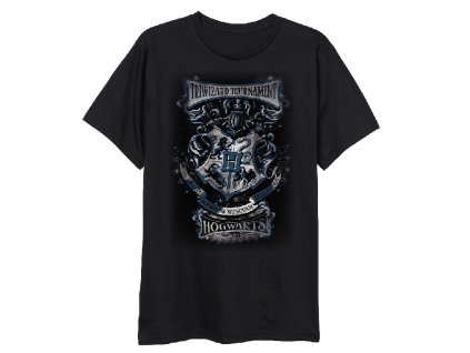 Tricou Harry Potter pentru bărbați - Hogwarts Triple Wizard Tournament negru
