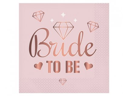 Șervețele - Bride to be roz 33 x 33 cm 20 buc