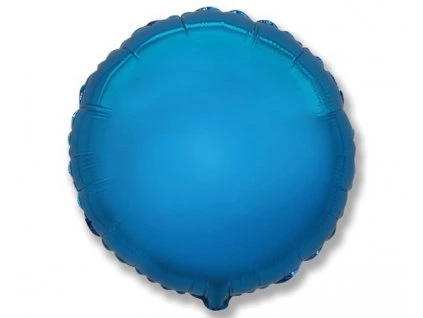 Fóliový balón kruh - modrý 45 cm
