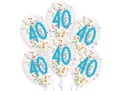 Baloane din latex cu confetti 40
