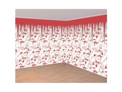 Decorațiuni de perete Halloween - Amprente de sânge 121 x 609 cm