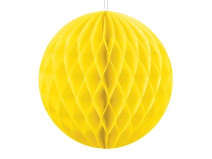 Glob decorativ din hârtie - galbenă 10 cm